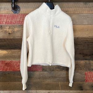 Fila 1/4-zip fleece cropped sweatshirt